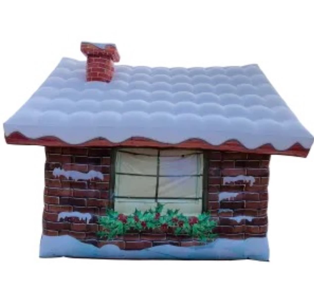 Side-elevation product view of the Deluxe Santa's Grotto Cottage on a plain background