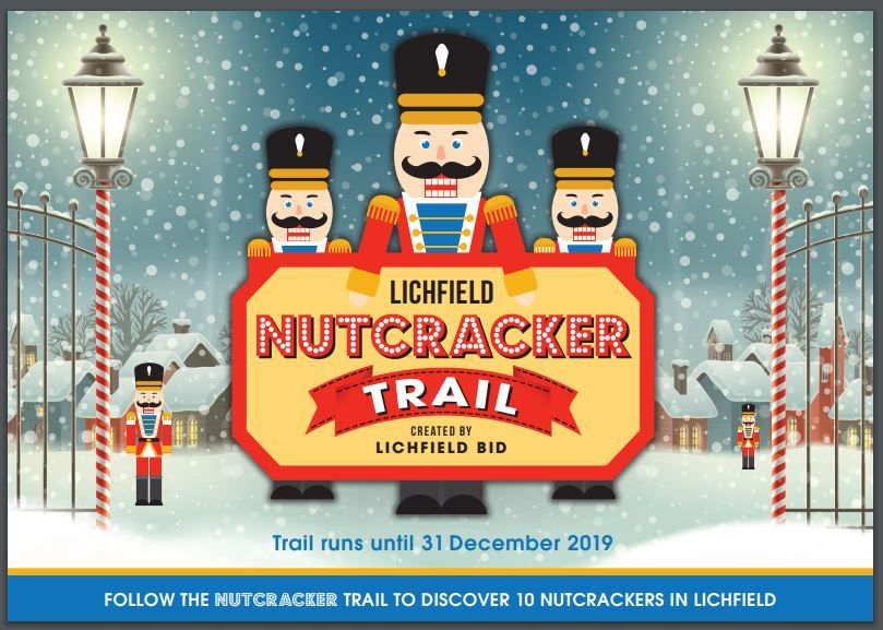 Promotional poster artwork for a town-centre Nutcracker Trail