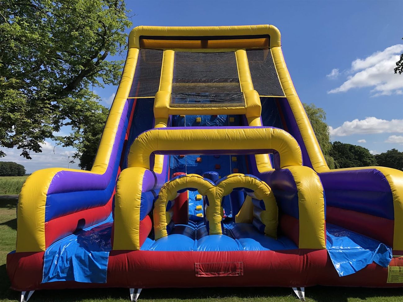 The obstacle course climb section, photographed from below to emphasise the height